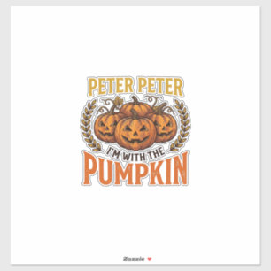 Peter Peter Kürbis Vintage Halloween-Shirt-Design Aufkleber
