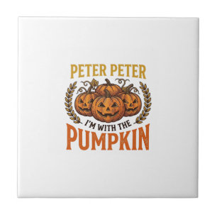 Peter Peter Kürbis Vintage Halloween-Shirt-Design Fliese