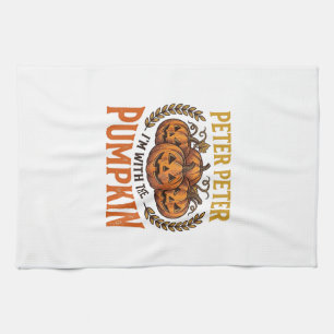Peter Peter Kürbis Vintage Halloween-Shirt-Design Geschirrtuch