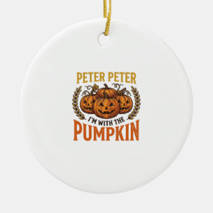 Peter Peter Kürbis Vintage Halloween-Shirt-Design Keramik Ornament