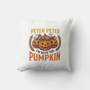 Peter Peter Kürbis Vintage Halloween-Shirt-Design Kissen