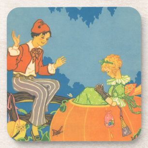 Peter Peter Kürbisfresser, Vintage-Kinderreim Untersetzer