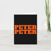 Peter Peter Pumpkin Eater Halloween Paare Costum Karte (Vorderseite)