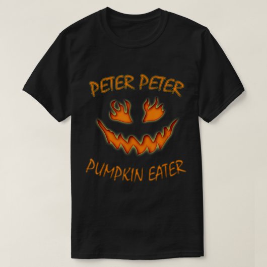 Peter Peter Pumpkin Eater Halloween Paare Costum T-Shirt (Design vorne)