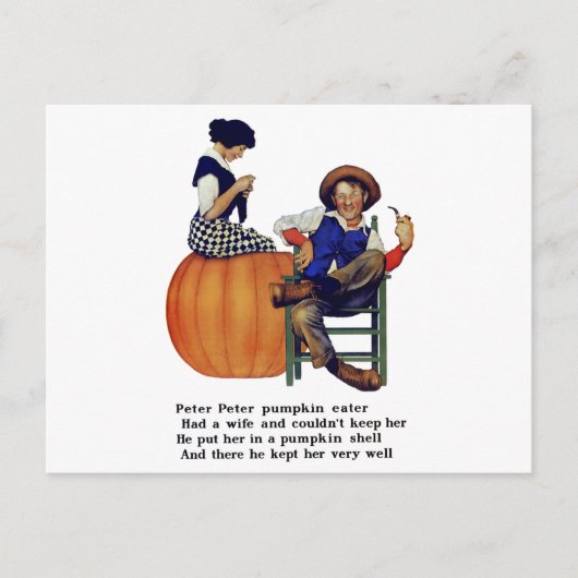 PETER PETER PUMPKIN EATER POSTKARTE (Vorderseite)