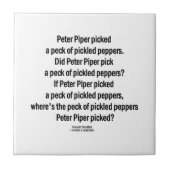 Peter Pfeifer ausgewählter Peck in Essig Fliese (Vorderseite)