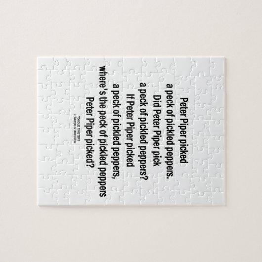 Peter Pfeifer ausgewählter Peck in Essig Puzzle (Horizontal)