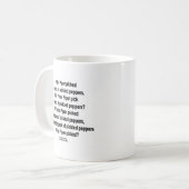 Peter Piper Peck Pickled Paprikaschoten (Tongue Tw Kaffeetasse (Vorderseite Links)