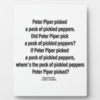 Peter Piper pickte Peck von gepflückten Paprikasch