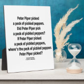 Peter Piper pickte Peck von gepflückten Paprikasch Fotoplatte (Seite)