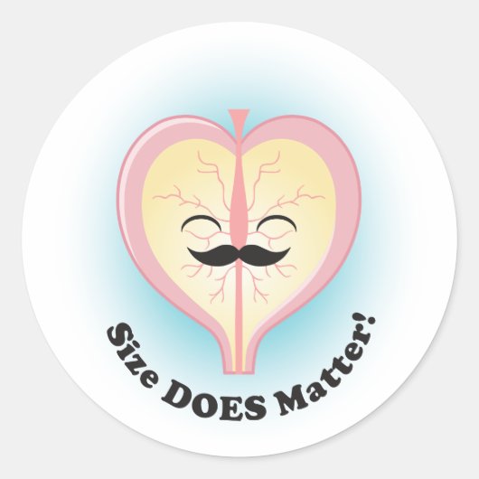 Peter Prostata: "Größe ist wichtig!" Aufkleber (Vorderseite)