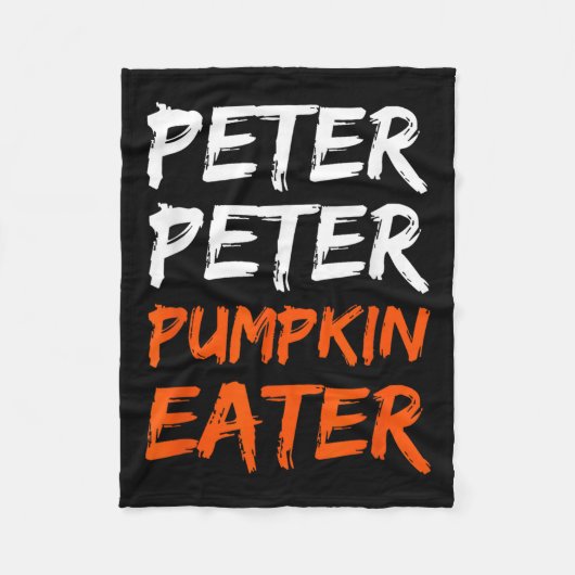 Peter Pumpkin Costume Eater Halloween Fleecedecke (Vorderseite)