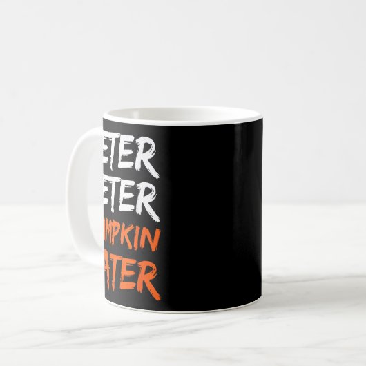 Peter Pumpkin Costume Eater Halloween Kaffeetasse (Vorderseite Links)