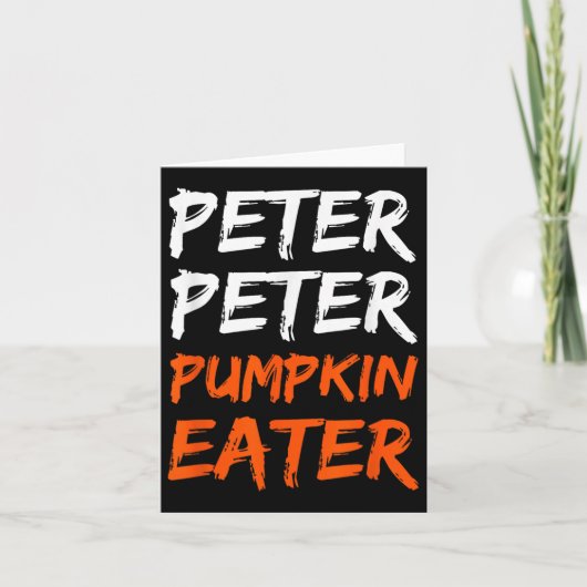 Peter Pumpkin Costume Eater Halloween Karte (Vorderseite)