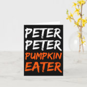 Peter Pumpkin Costume Eater Halloween Karte (Gelbe Blume)