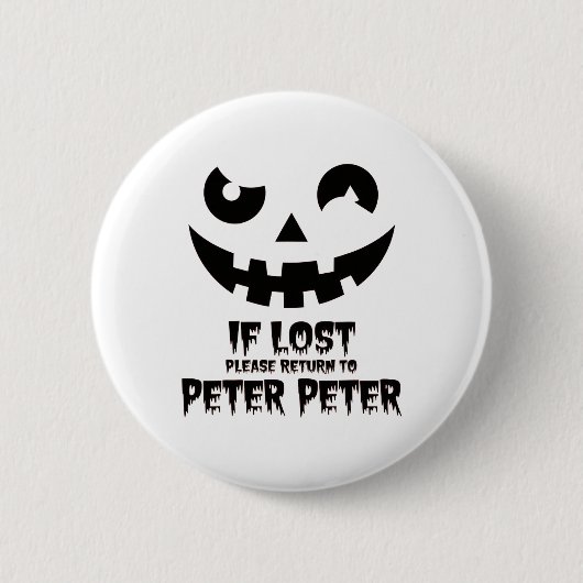 Peter Pumpkin Eater Halloween Paare Kostüm Button (Vorderseite)
