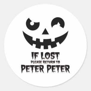 Peter Pumpkin Eater Halloween Paare Kostüm Runder Aufkleber