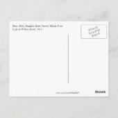 Peter, Pumpkin-Eater Kinderzimmer Rhyme Postkarte (Rückseite)