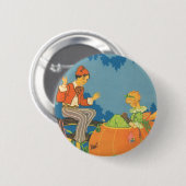 Peter Pumpkin Eater, Vintages Kinderzimmer Rhyme Button (Vorne & Hinten)