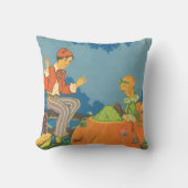 Peter Pumpkin Eater, Vintages Kinderzimmer Rhyme Kissen (Vorderseite)