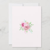 Peter Rabbit | 1. Geburtstag Rosa Einladung (Rückseite)