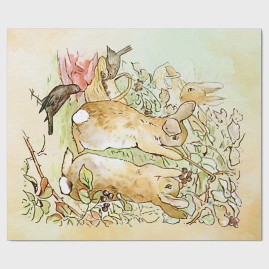 Peter Rabbit 4 Wrapping Paper Geschenkpapier (Flach)