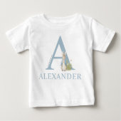 Peter Rabbit| A für Baby T-shirt (Vorderseite)