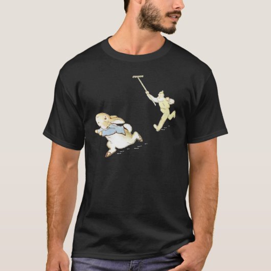Peter Rabbit Adventure Chased von Herrn McGregor C T-Shirt (Vorderseite)
