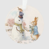 Peter Rabbit and the Snowman by Beatrix Potter Ornament (Vorderseite)