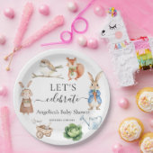 Peter Rabbit Animals Garden Tools Kinderdusche Pappteller (Party)