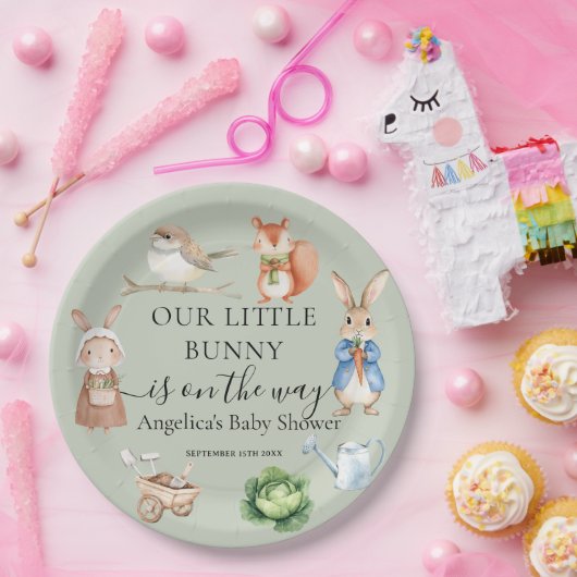 Peter Rabbit Animals Garden Tools Kinderdusche Pappteller (Party)