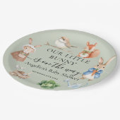 Peter Rabbit Animals Garden Tools Kinderdusche Pappteller (Schrägansicht)