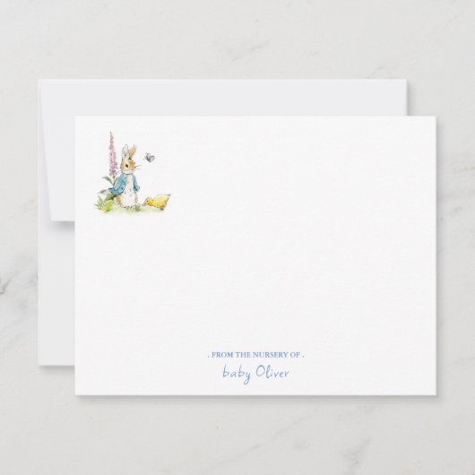 Peter Rabbit aus dem Kinderzimmer Flat Dankeskarte (Vorderseite)