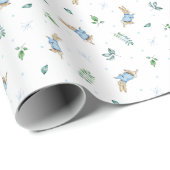 Peter Rabbit Baby Birthday Geschenkpapier (Rolleneckpunkt)
