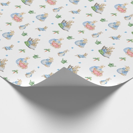 Peter Rabbit Baby Birthday Geschenkpapier (Ecke)