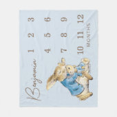 Peter Rabbit | Baby Boy 12 Monate Milestone Fleecedecke (Vorderseite)