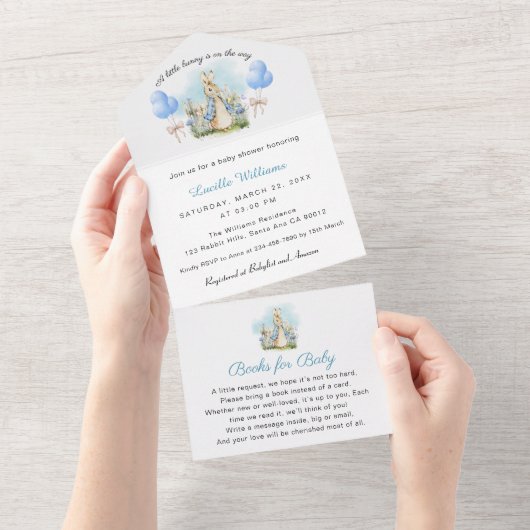 Peter Rabbit Baby Boy All in One Invite All In One Einladung (Abreißen)