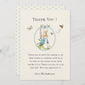 Peter rabbit Baby Boy Dusche Danke Karte (Vorne/Hinten)