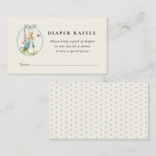 Peter Rabbit Baby Boy Dusche Wineller Raffle Begleitkarte