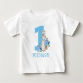 Peter Rabbit Baby Boy First Birthday Baby T - Shir Baby T-shirt (Vorderseite)