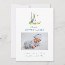 Peter Rabbit Baby Boy Foto Geburtsankündigung Ankündigung