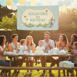 Peter Rabbit | Baby Boy's First Birthday Banner