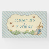 Peter Rabbit | Baby Boy's First Birthday Banner (Horizontal)