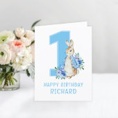 Peter Rabbit Baby Boy's First Birthday Card Dankeskarte