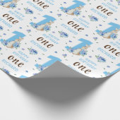 Peter Rabbit Baby Boy's First Birthday Wrapping Geschenkpapier (Ecke)