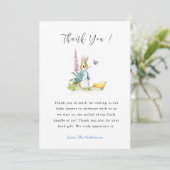 Peter rabbit Baby Dusche Danke Karte (Stehend Vorderseite)