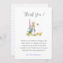 Peter rabbit Baby Dusche Danke Karte