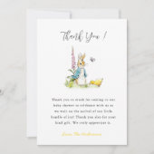 Peter rabbit Baby Dusche Danke Karte (Vorderseite)