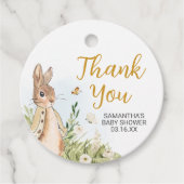 Peter Rabbit Baby Dusche Round Geschenkanhänger (Vorderseite)