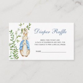 Peter Rabbit Baby Duwer Diaper Raffle Begleitkarte